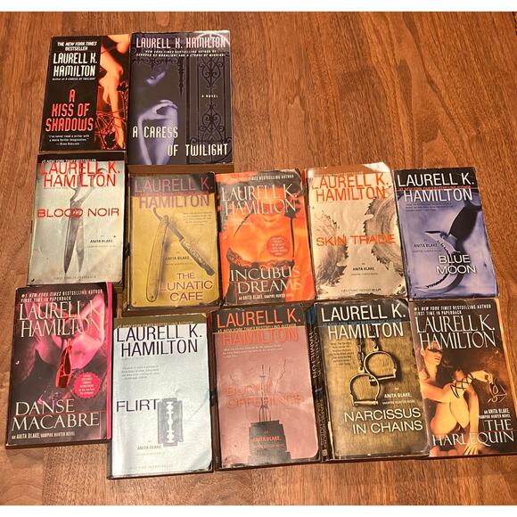 Laurell K. Hamilton Book Lot of 12, Paperback, Anita Blake Vampire, Merry Gentry